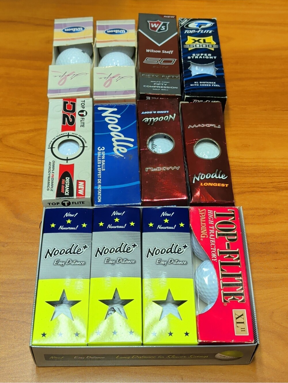 3 Dozen AAA-AAAA Mixed Lot Golf Balls Including Top-Flite, Wilson Staff, Noodle